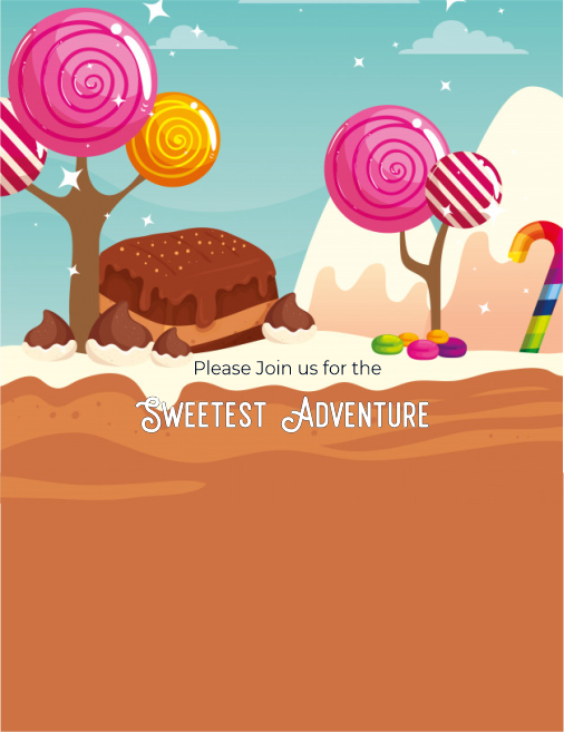 create candy land theme templ1046 e-invite for free