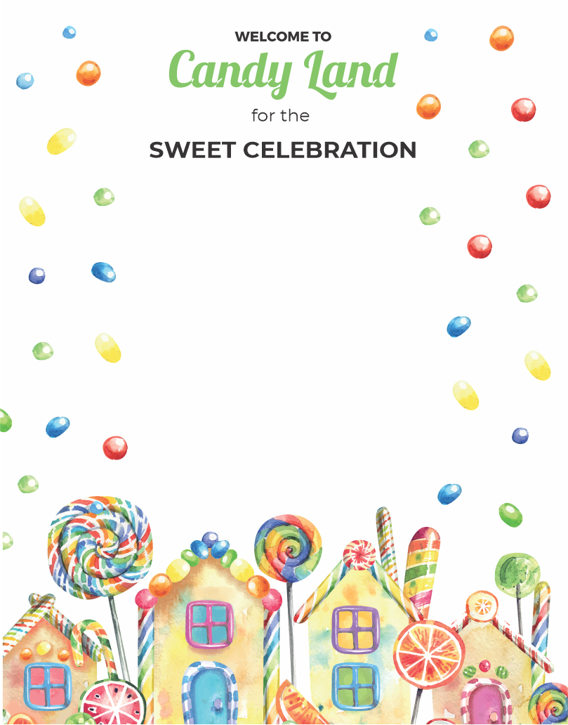 create candy land theme templ1049 e-invite for free