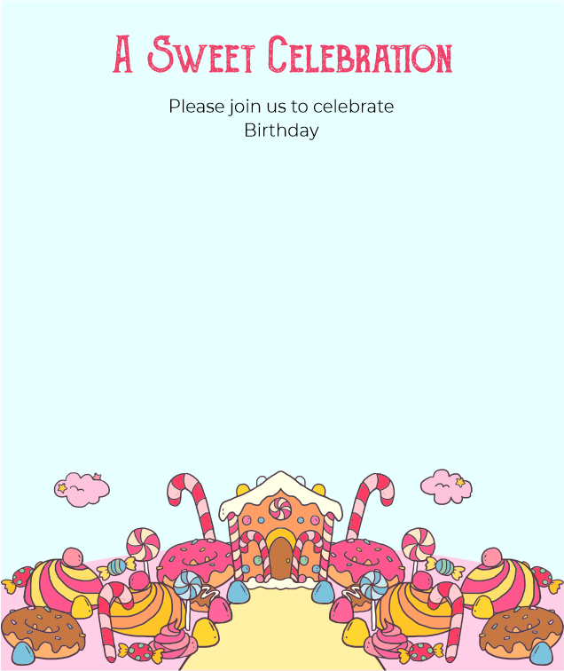 create candy land theme templ1053 e-invite for free