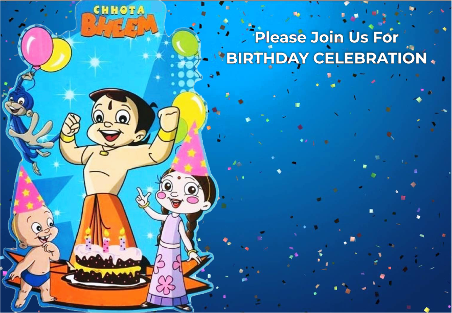 create chhota bheem theme templ833 e-invite for free