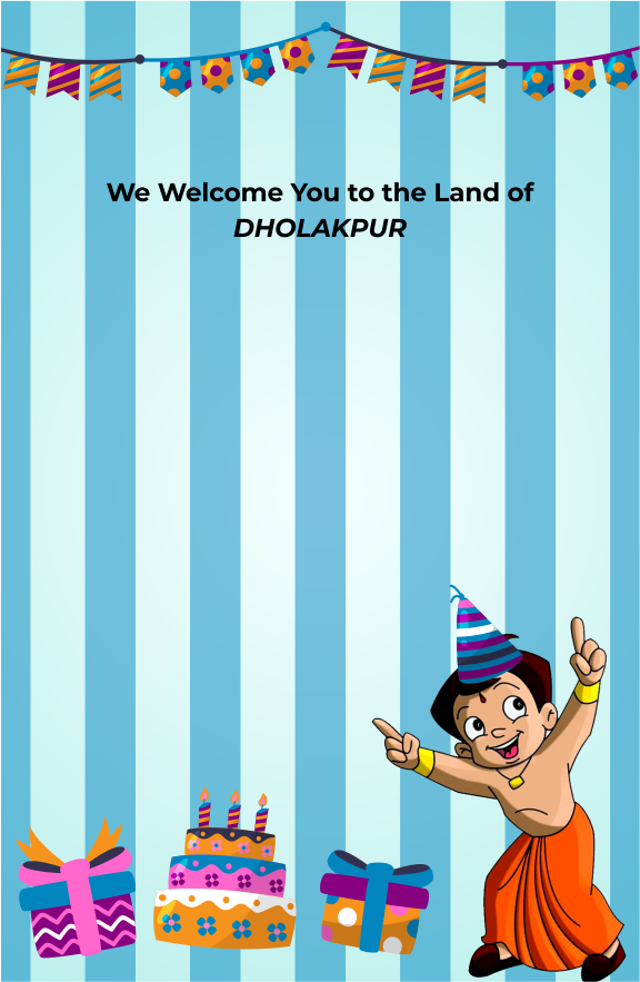 create chhota bheem theme templ835 e-invite for free