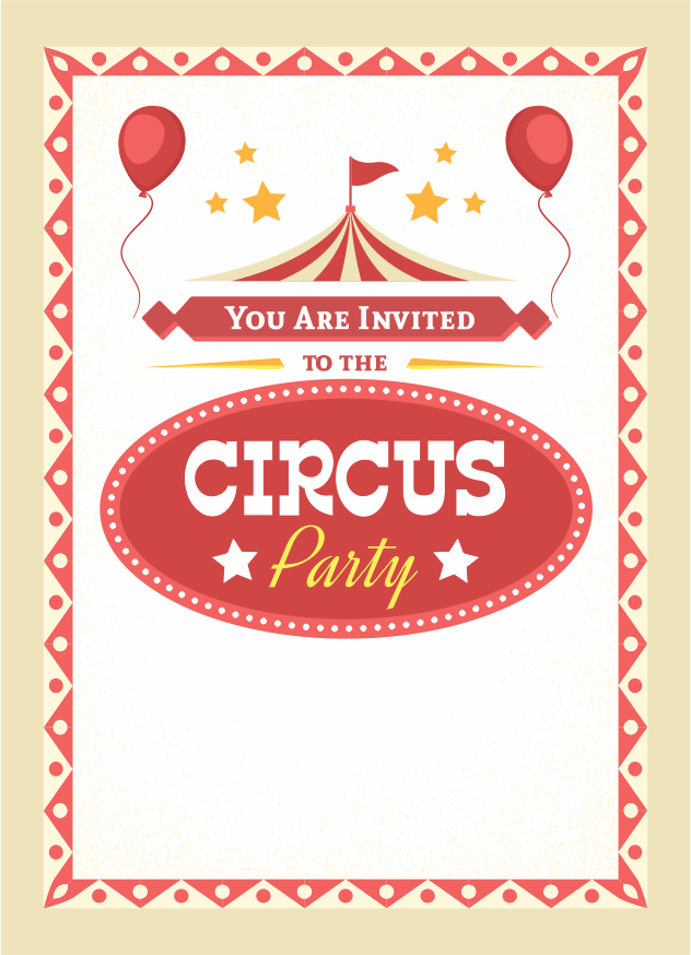 create circus theme templ843 e-invite for free