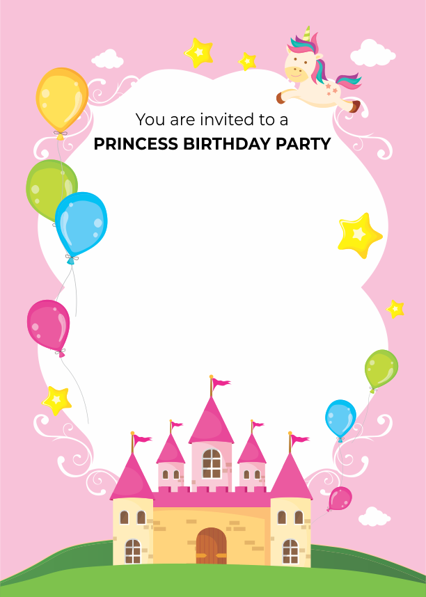 create disney land  theme templ831 e-invite for free