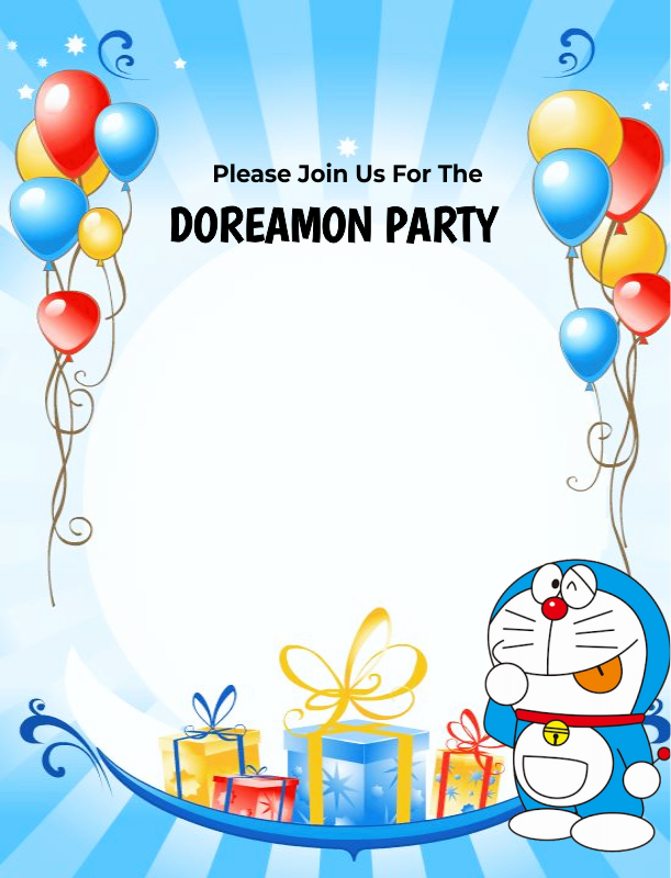 create doraemon theme templ1001 e-invite for free