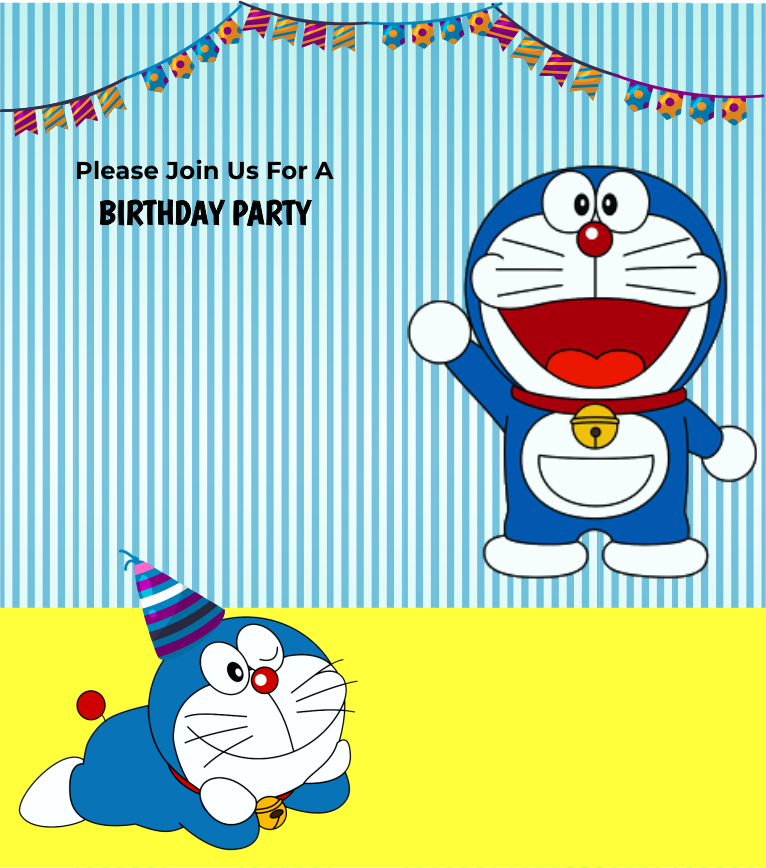 create doraemon theme templ999 e-invite for free