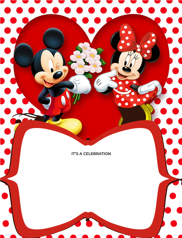 create mickey and minnie theme templ954 e-invite for free