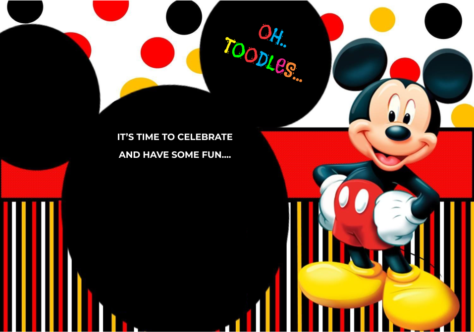 create mickey and minnie theme templ956 e-invite for free