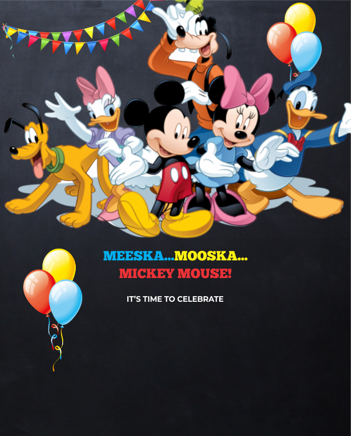 create mickey and minnie theme templ957 e-invite for free