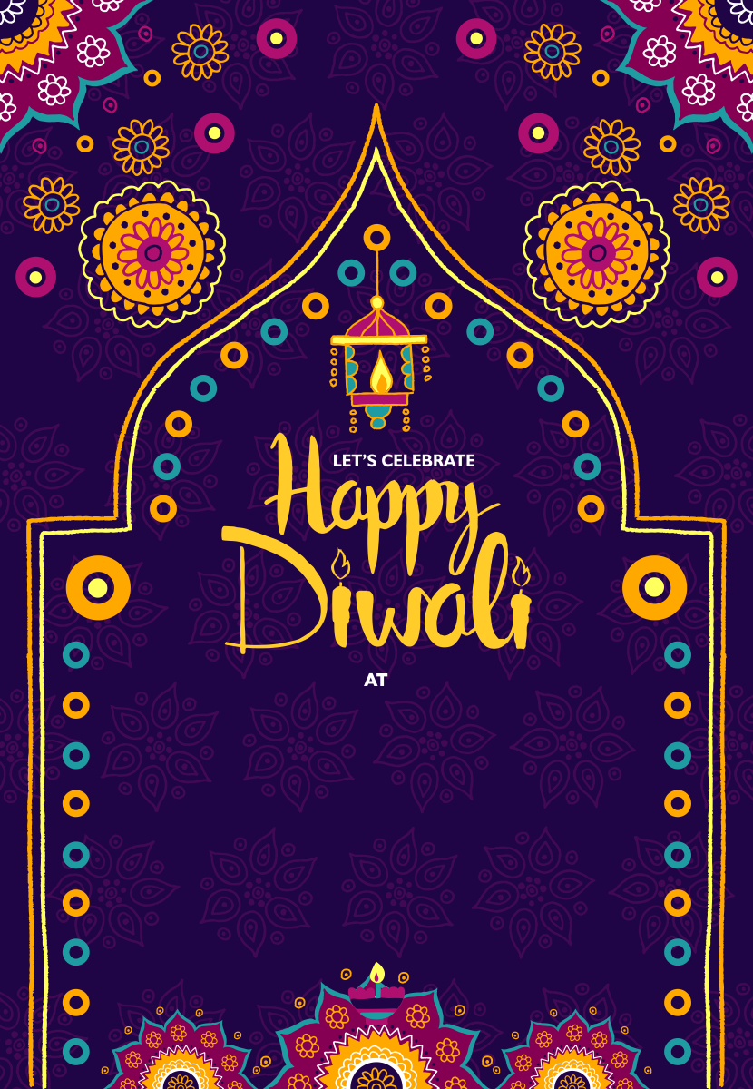 create diwali party templ686 e-invite for free