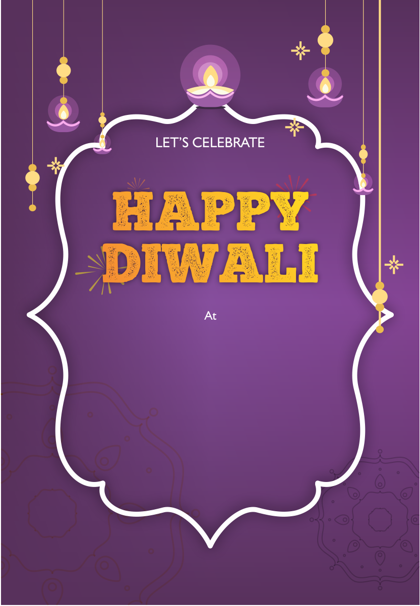 create diwali party templ689 e-invite for free