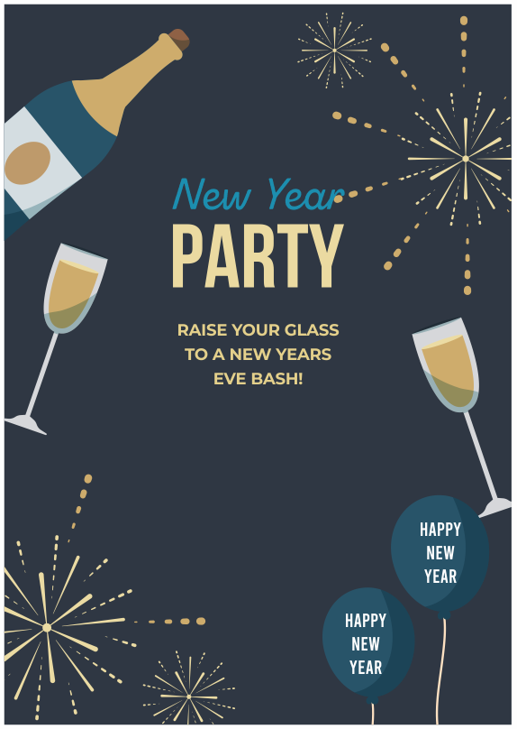 create new year's eve templ1023 e-invite for free