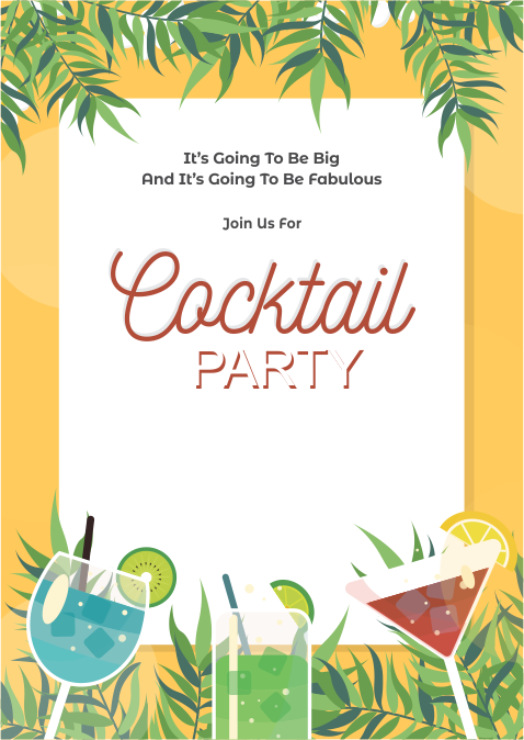 create cocktail party templ802 e-invite for free