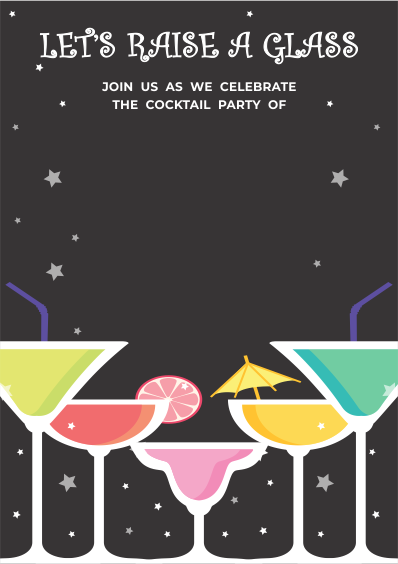 create cocktail party templ805 e-invite for free