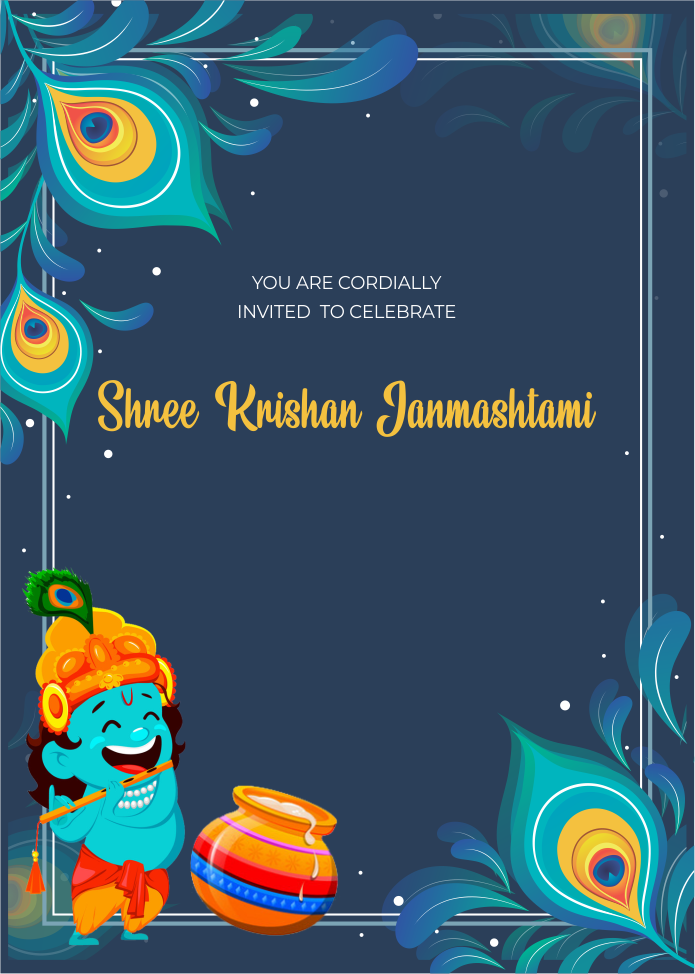 create krishna janmashtami templ894 e-invite for free