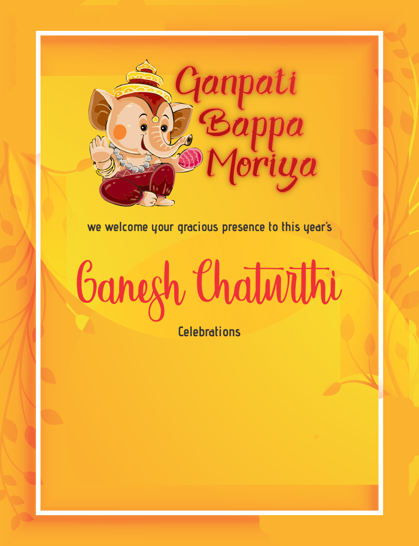 create ganesh chaturthi templ669 e-invite for free