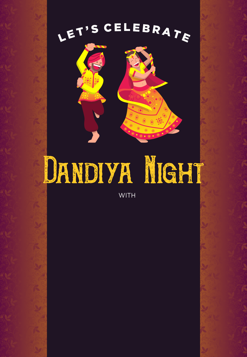 create dandiya night templ671 e-invite for free