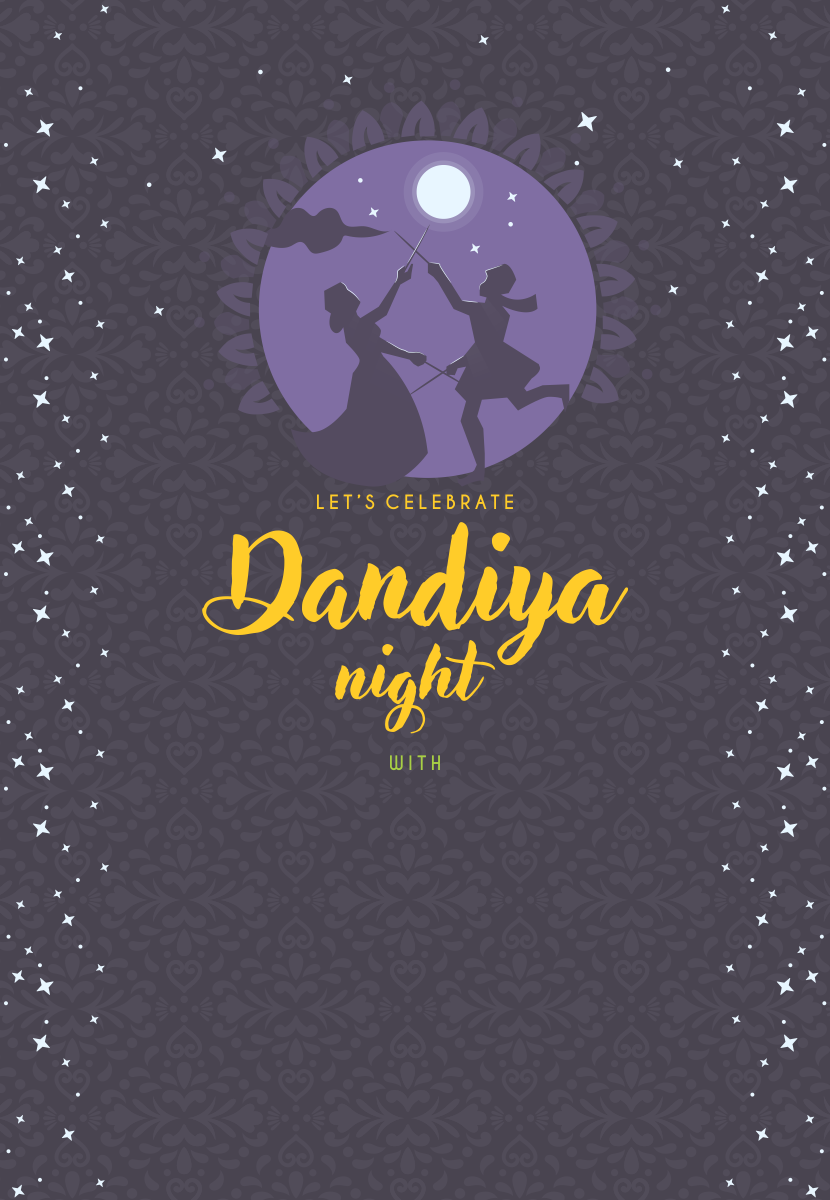 create dandiya night templ674 e-invite for free