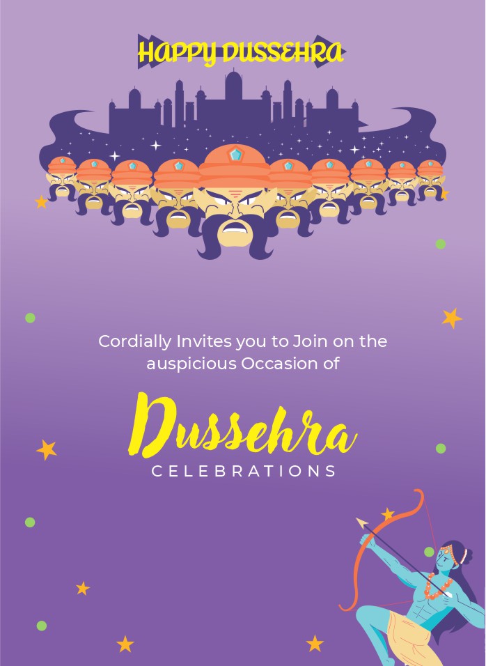 create dussehra templ1071 e-invite for free