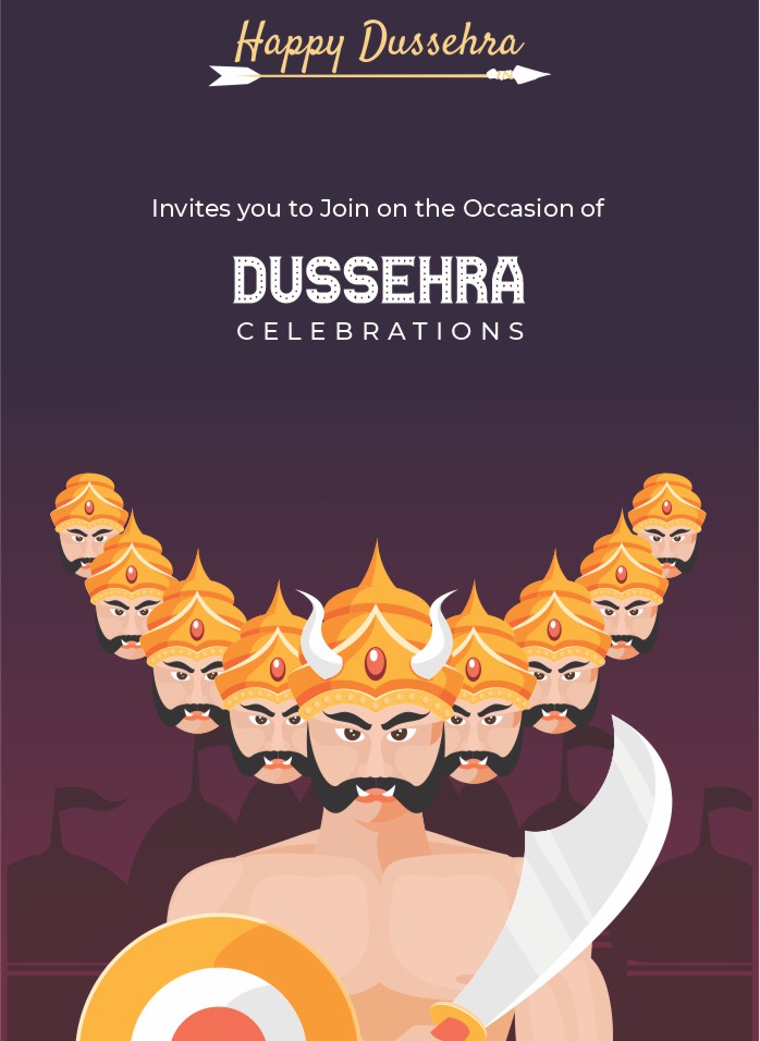 create dussehra templ1072 e-invite for free