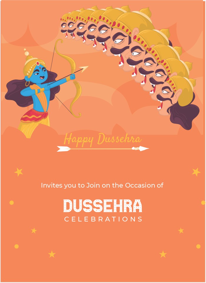 create dussehra templ1074 e-invite for free