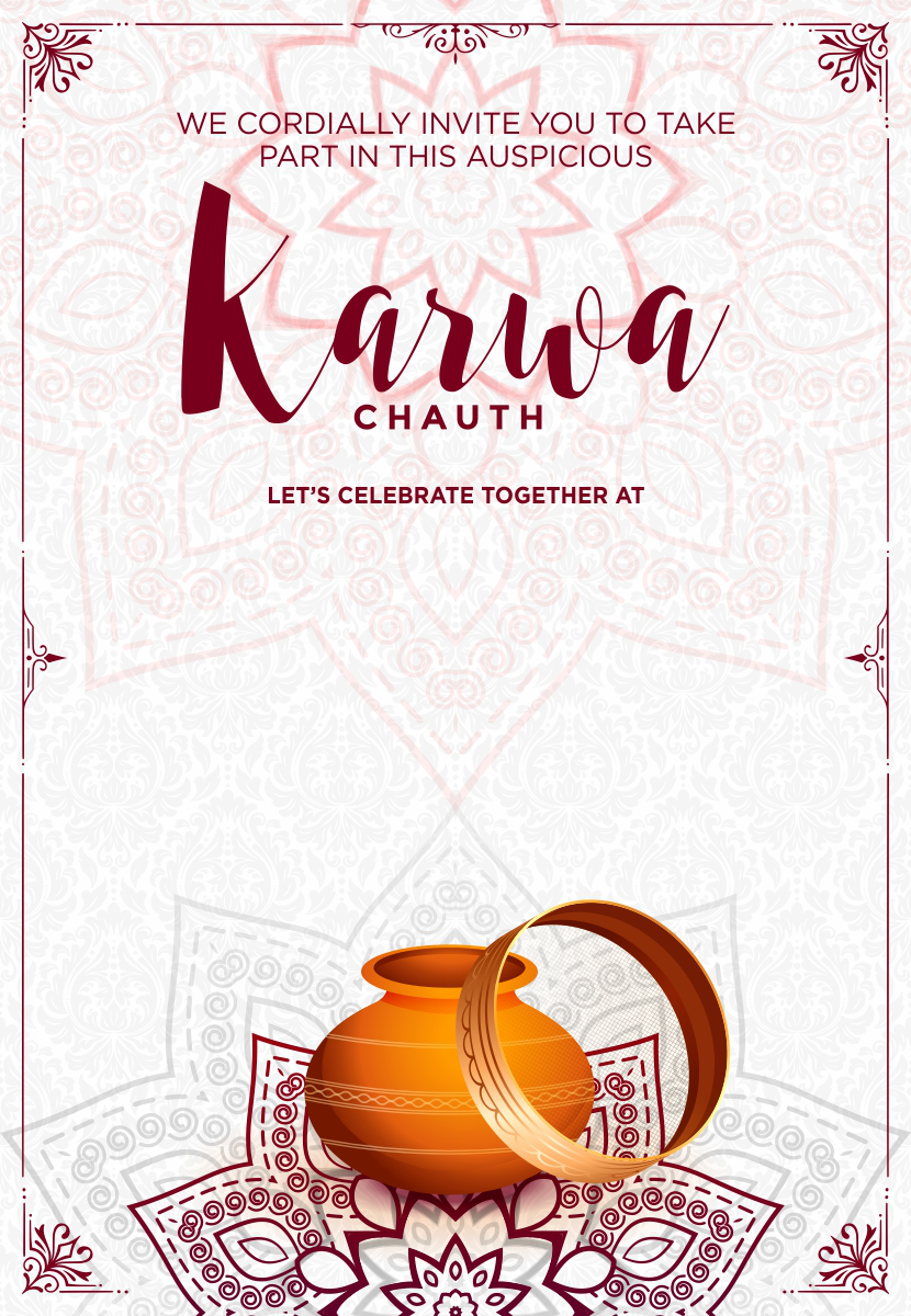 create karwachauth templ682 e-invite for free