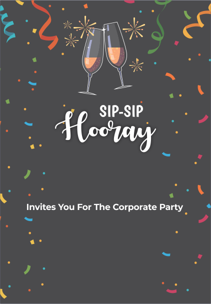 create corporate party templ768 e-invite for free