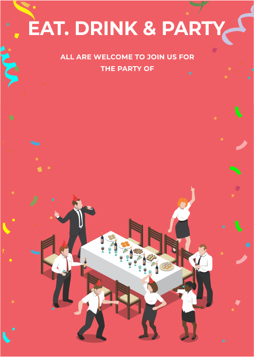 create corporate party templ770 e-invite for free