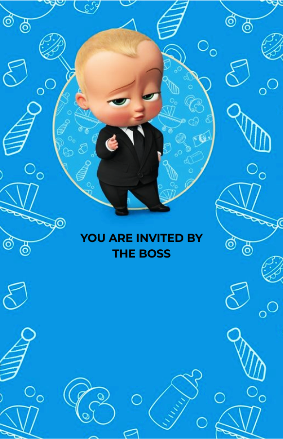 create boss baby theme templ813 e-invite for free