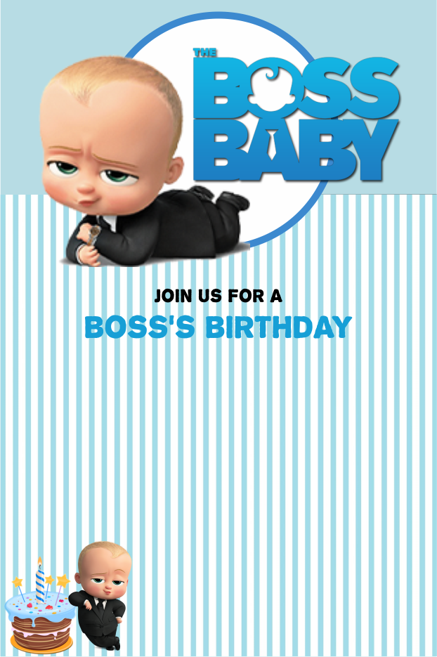 create boss baby theme templ816 e-invite for free