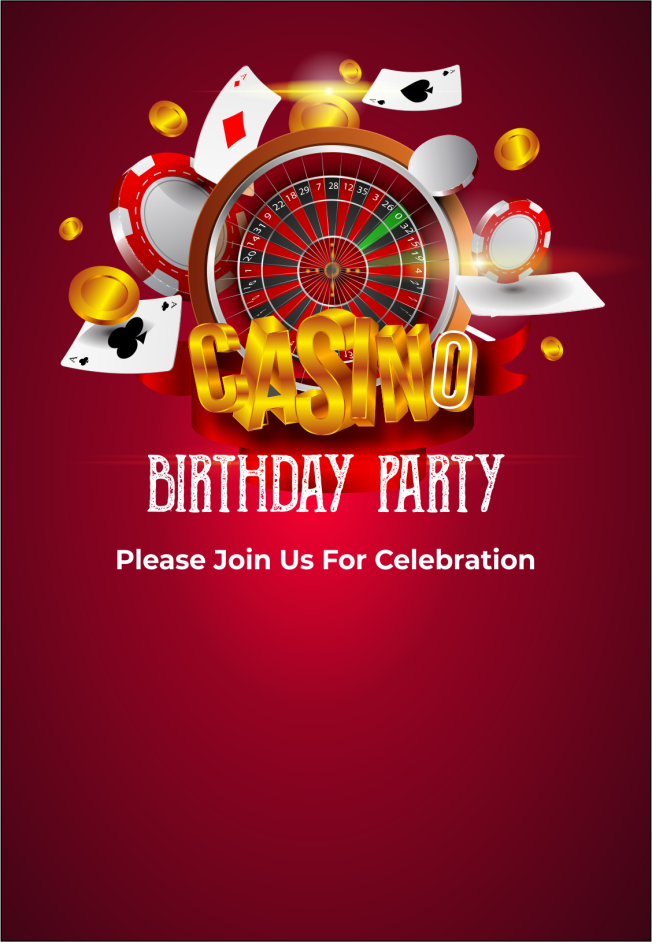 create casino theme templ826 e-invite for free