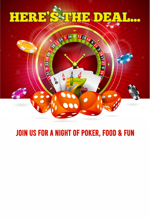 create casino theme templ829 e-invite for free