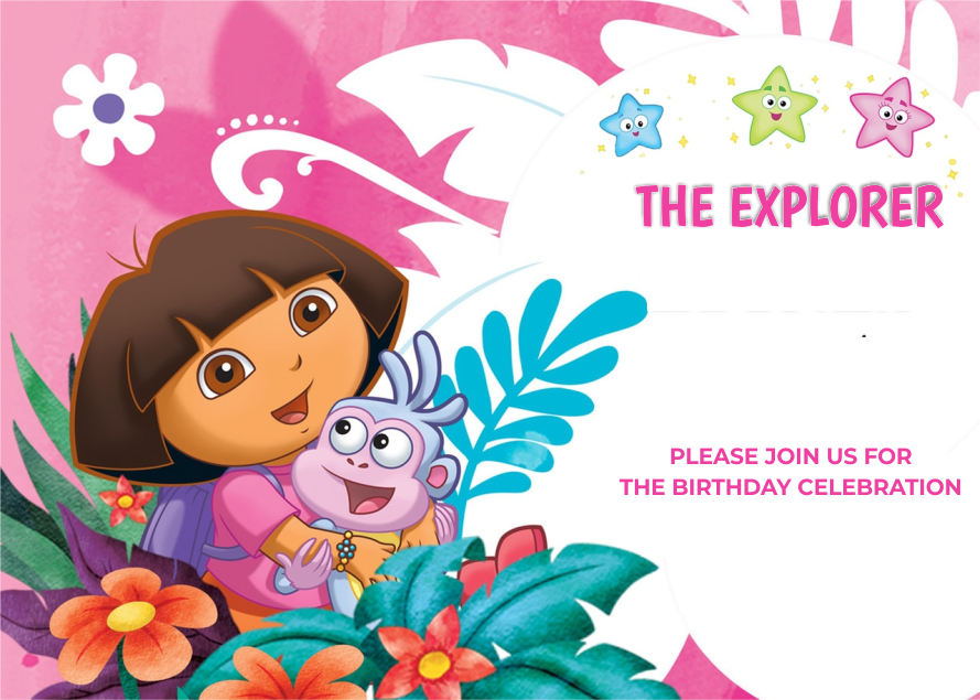 create dora the explorer templ838 e-invite for free