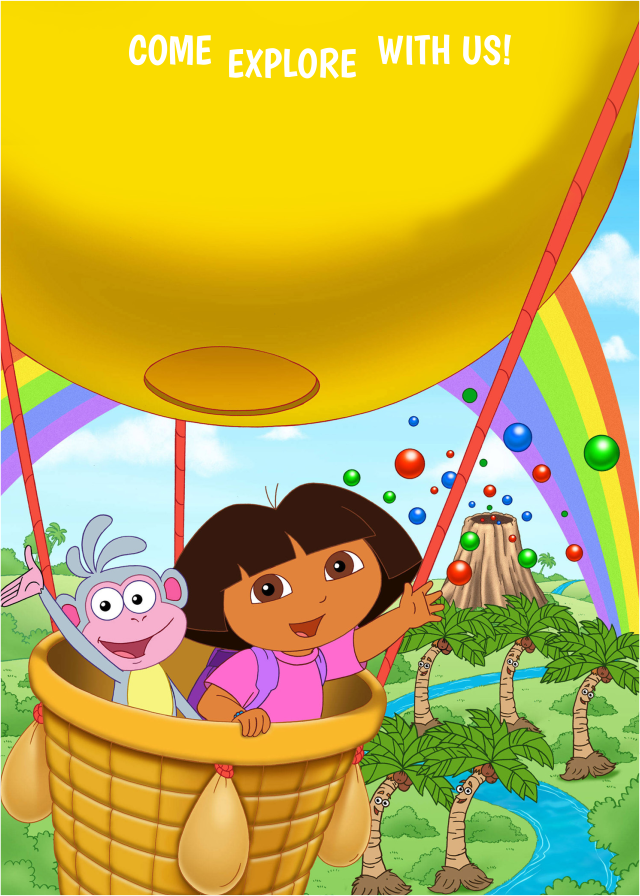 create dora the explorer templ841 e-invite for free