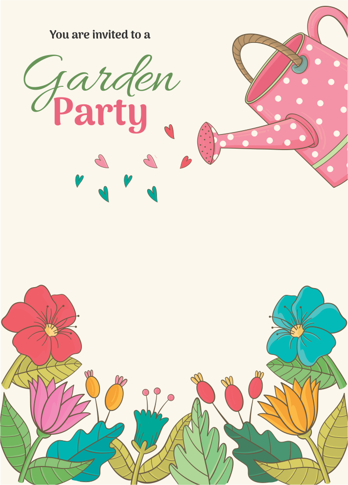 create garden theme templ845 e-invite for free