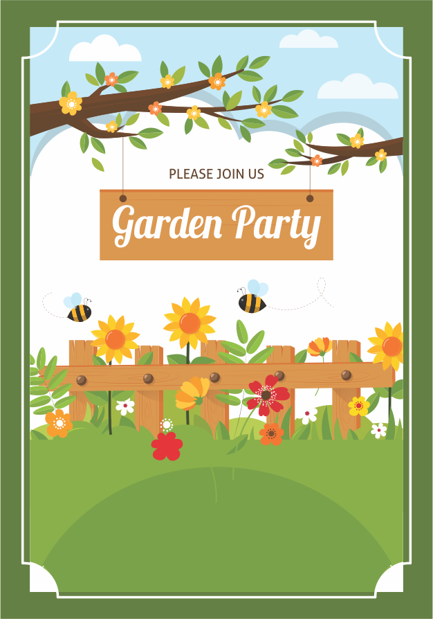 create garden theme templ848 e-invite for free