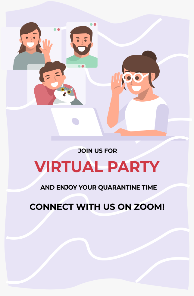 create virtual party templ852 e-invite for free