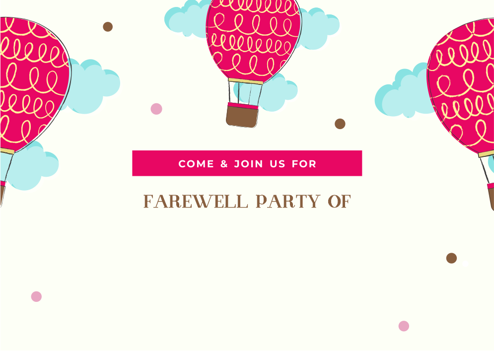 create farewell party templ856 e-invite for free