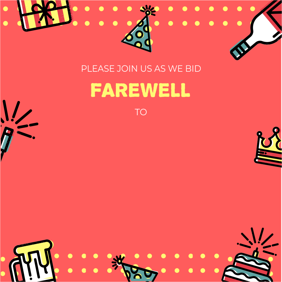 create farewell party templ862 e-invite for free