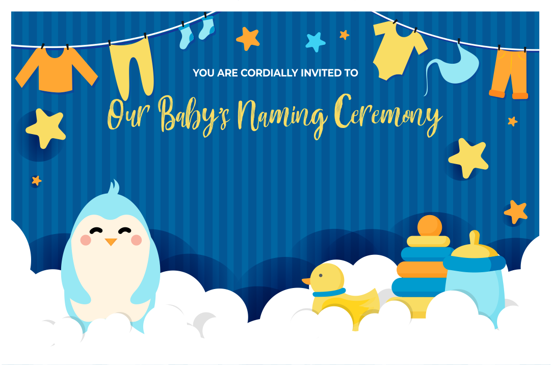 create naming ceremony templ881 e-invite for free