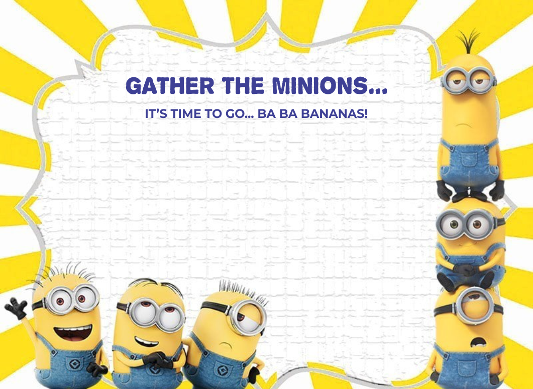 create minion theme templ903 e-invite for free