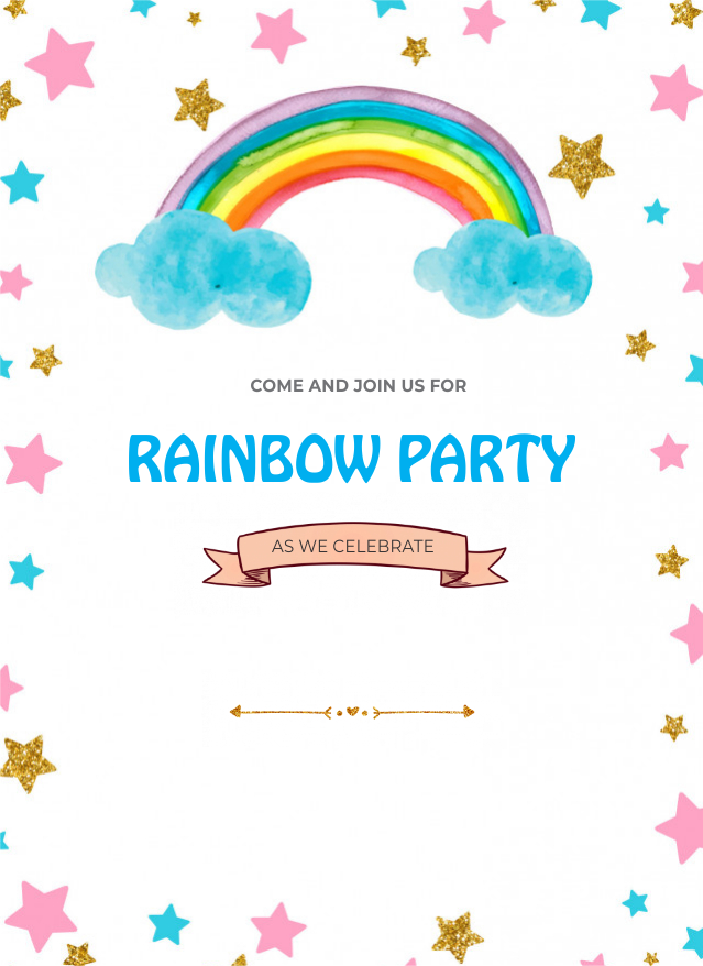 create rainbow theme templ908 e-invite for free