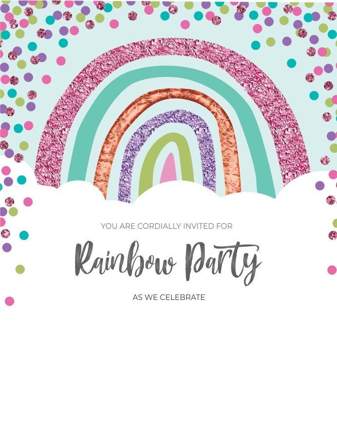 create rainbow theme templ910 e-invite for free