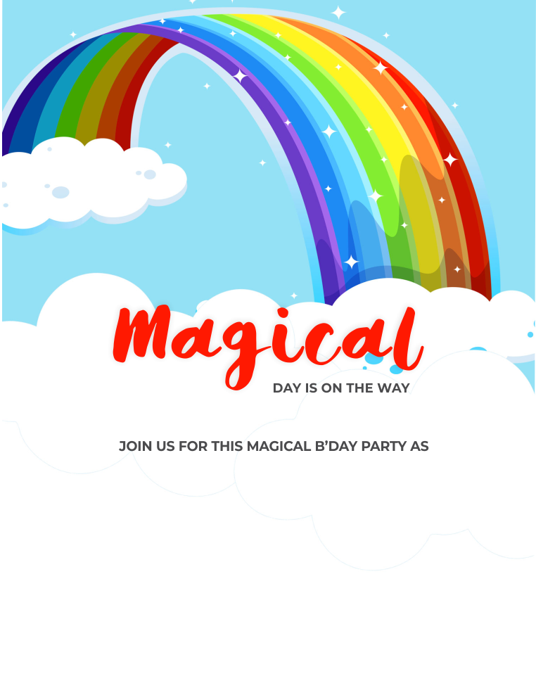 create rainbow theme templ912 e-invite for free