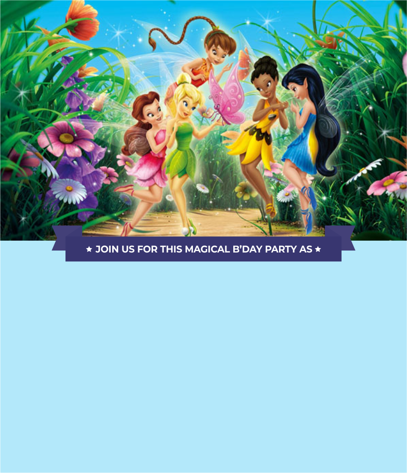 create tinkerbell birthday templ914 e-invite for free