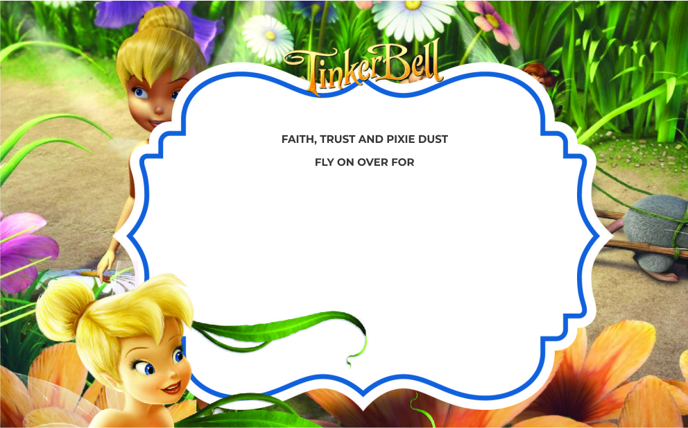 create tinkerbell birthday templ916 e-invite for free