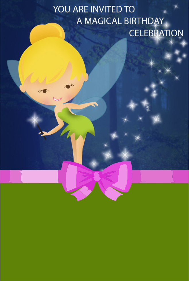 create tinkerbell birthday templ917 e-invite for free