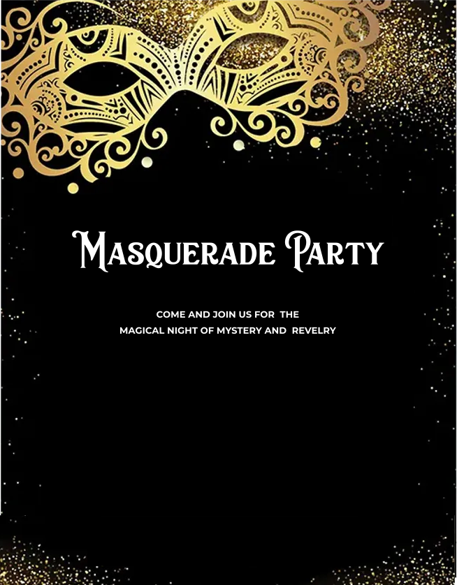 create masquerade theme templ928 e-invite for free