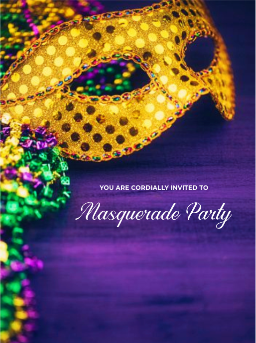 create masquerade theme templ930 e-invite for free