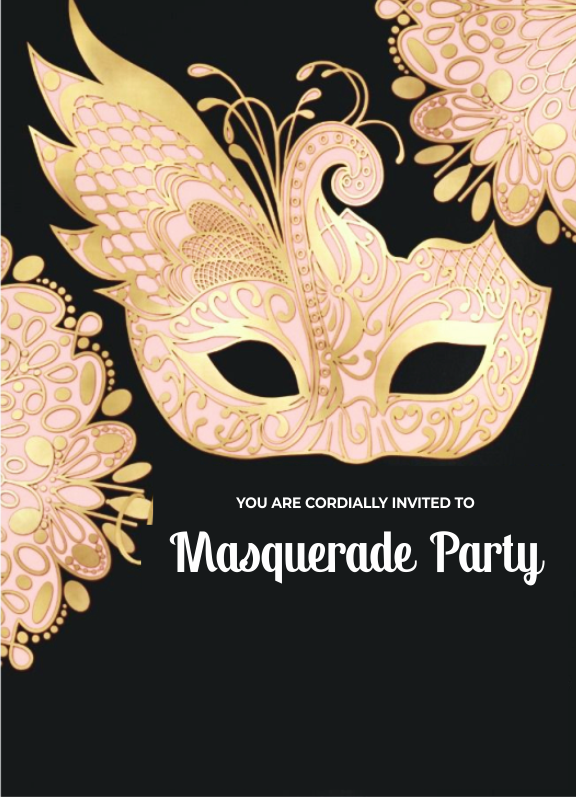 create masquerade theme templ936 e-invite for free