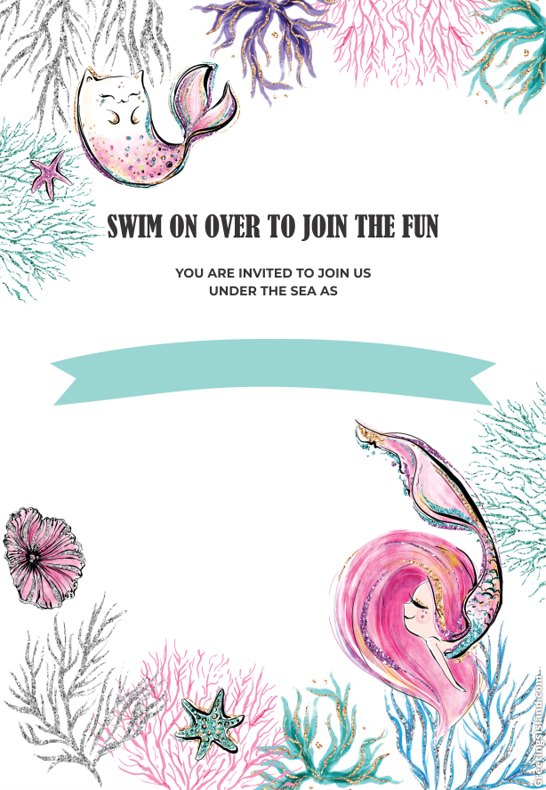 create under water theme templ938 e-invite for free